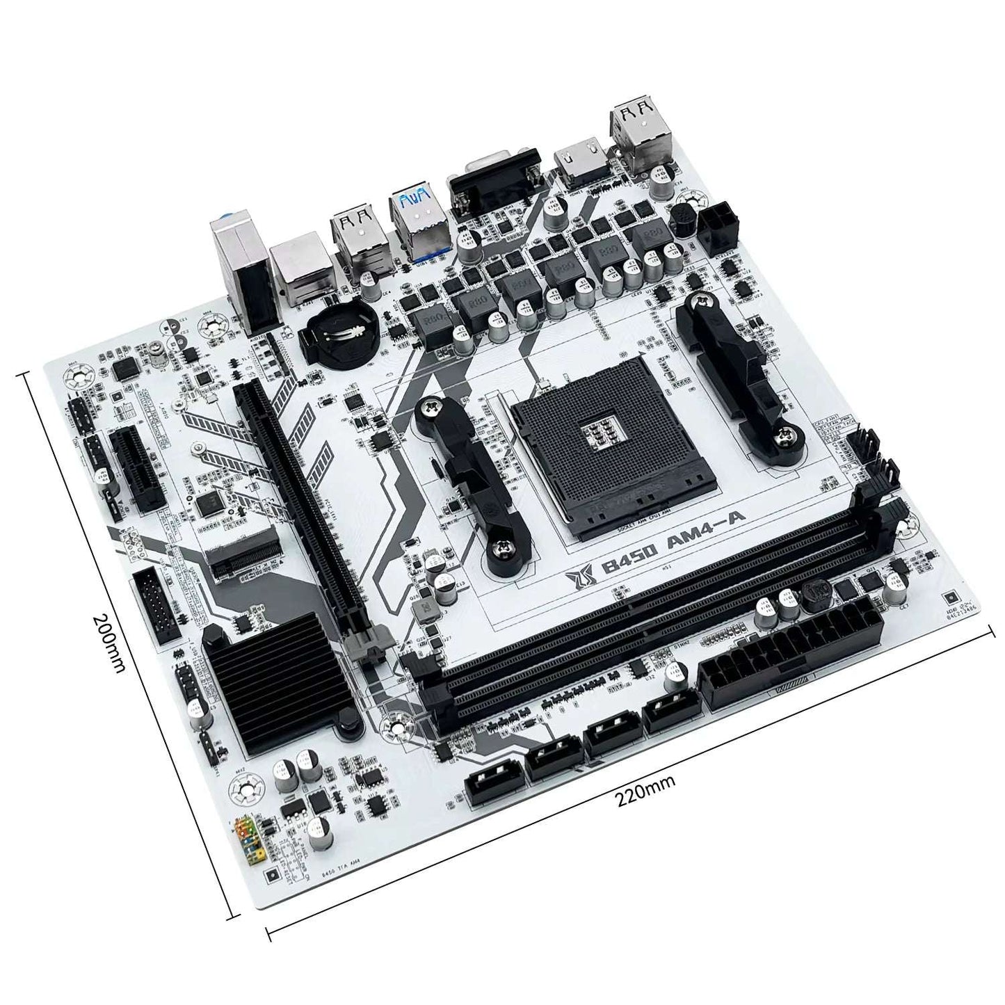 B450 Motherboard AMD Processor Dual-Channel DDR4 Memory AM4 Mainboard M.2 NVME (Supports Ryzen 5500 5600 5600G CPU)