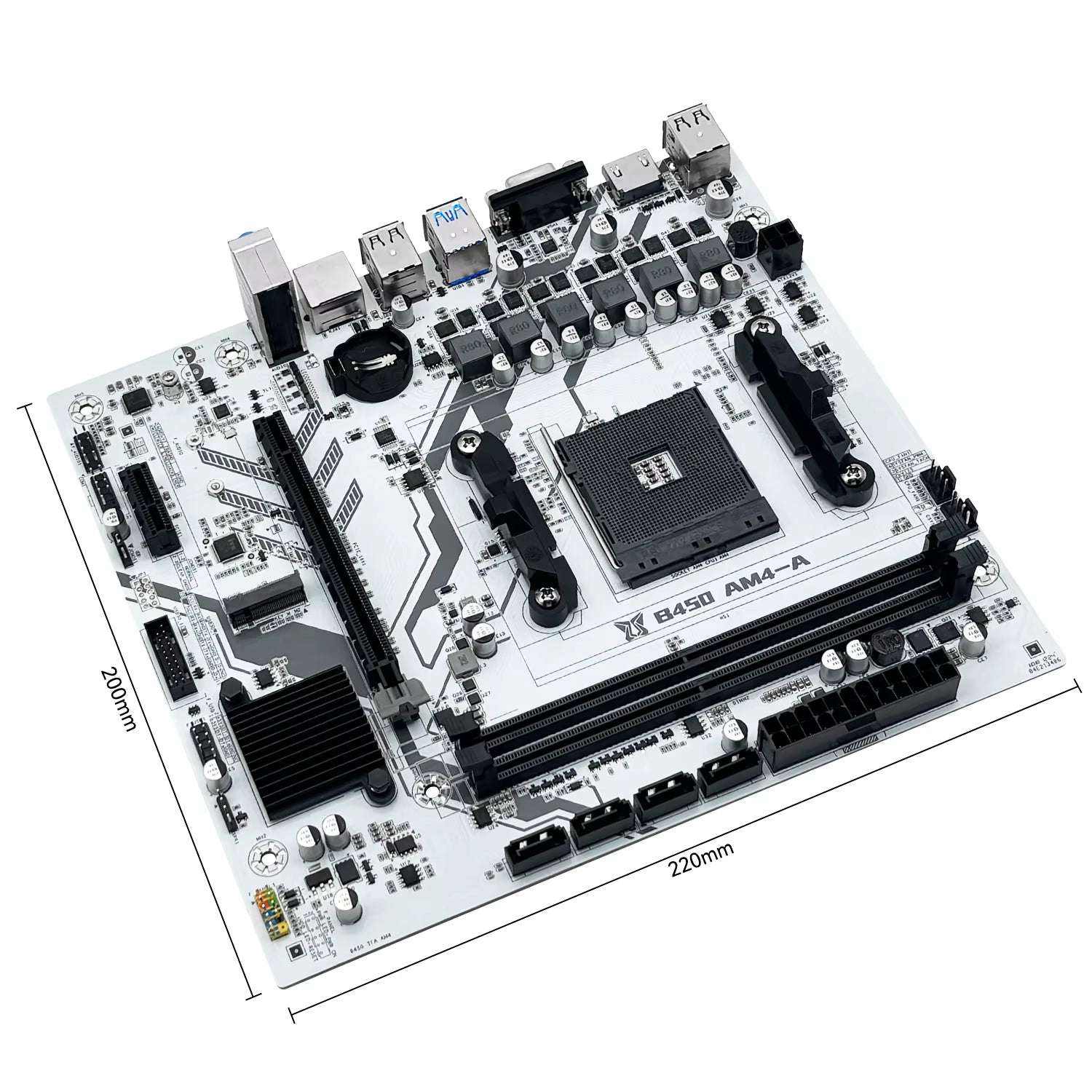 B450 Motherboard AMD Processor Dual-Channel DDR4 Memory AM4 Mainboard M.2 NVME (Supports Ryzen 5500 5600 5600G CPU)
