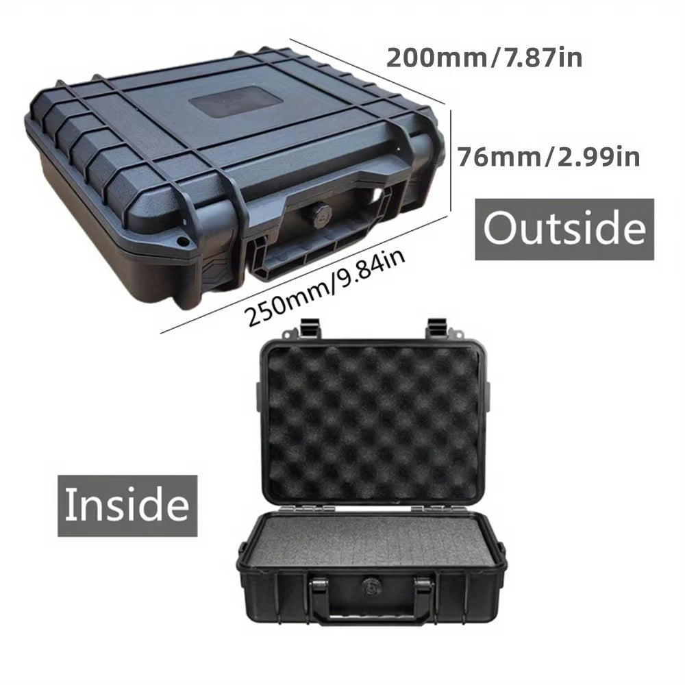 1Pc Waterproof Hard Carry Case Bag Tool Case with Pre-Cut Sponge Storage Box Safety Protector Organizer Hardware Toolbox