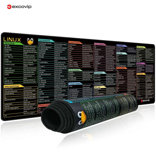 Linux Commands Line Mouse Pad Large Mousepad Shortcuts for Red Hat Ubuntu Opensuse Arch Debian Unix Programmer Desk Mat