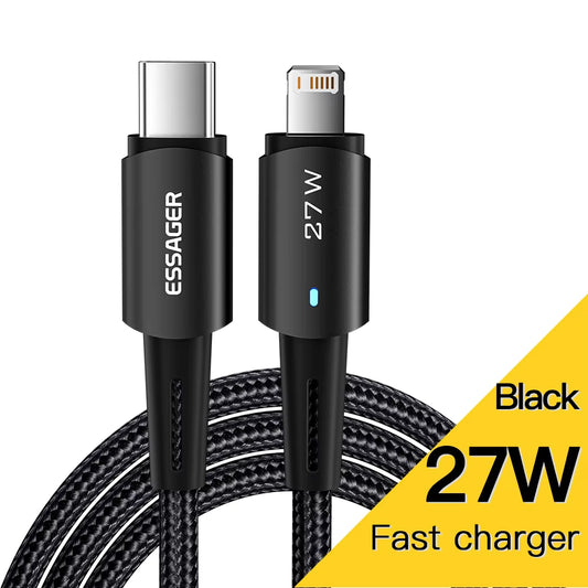 USB C Cable for Iphone 14 13 12 11 Pro Max XS 20W Fast Charging Cable Type C to Lighting Date Wire for Ipad Macbook