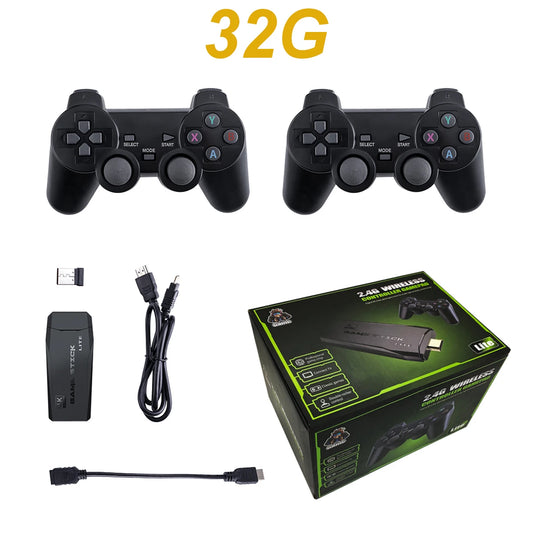 Update Retro Video Game Console 2.4G Wireless Console Game Stick 4K 20000 Game 64G Portable Dendy Game Console for GBA/FC/PS1/MD