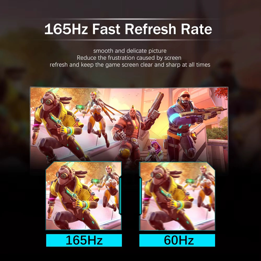 32Inch Monitor 165Hz 2K QHD High Fresh Rate for Gaming Computer Monitor IPS Panel LED Desktop Freesync G-Sync MPRT 1Ms