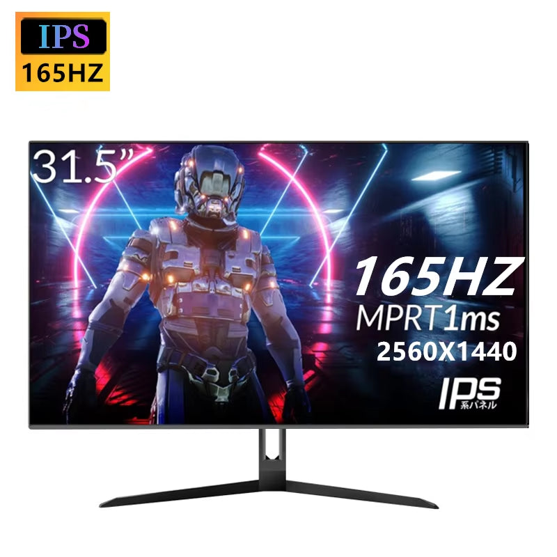 32Inch Monitor 165Hz 2K QHD High Fresh Rate for Gaming Computer Monitor IPS Panel LED Desktop Freesync G-Sync MPRT 1Ms