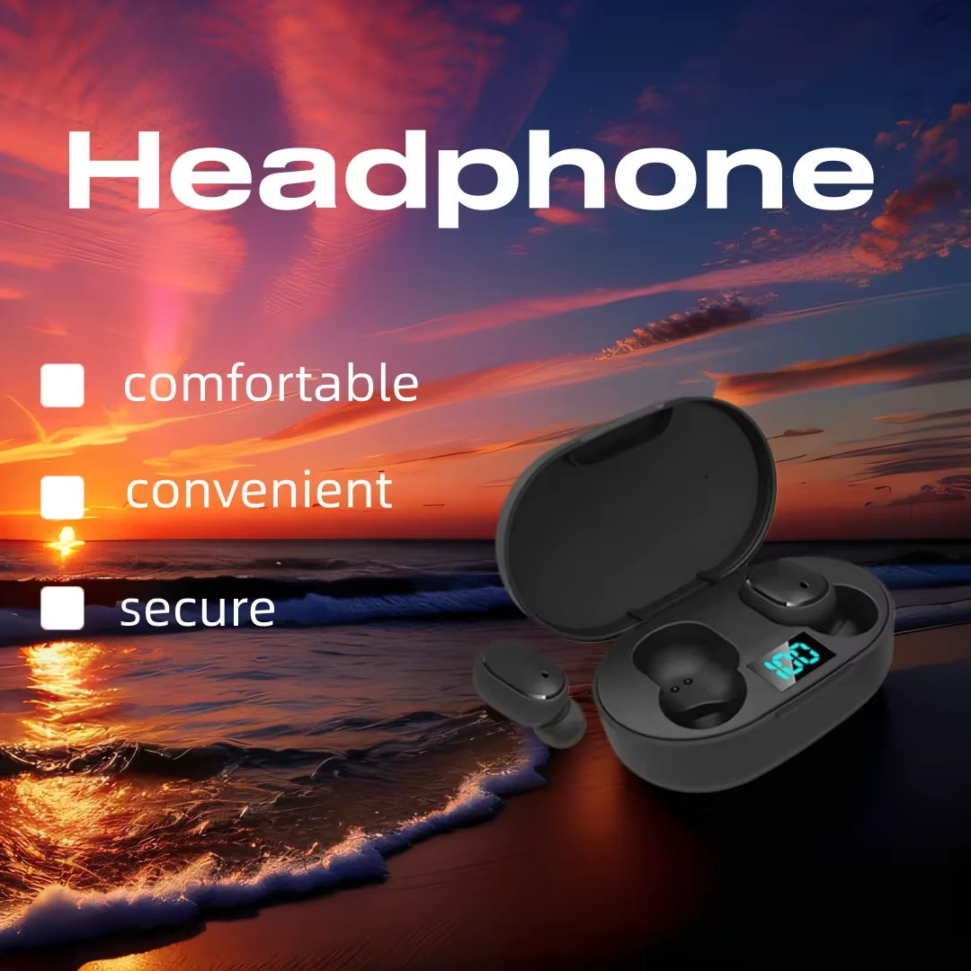 E6S Wireless Bluetooth Earphones TWS Bluetooth Headset Wireless Earbuds Noise Cancelling Earphones with Mic Headphones Sport