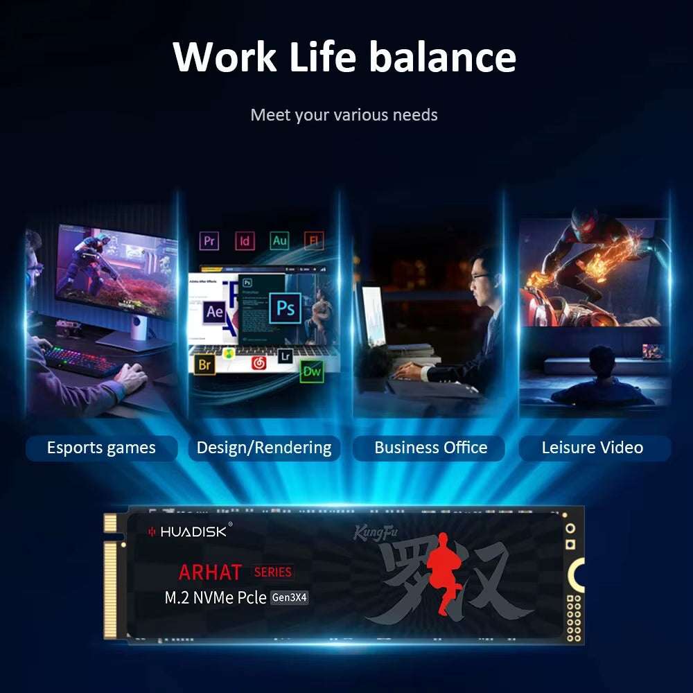 M2 SSD Nvme 128GB 256GB 512GB 1TB 2TB SSD M.2 2280 Pcie 3.0 TLC Chip SSD Internal Solid State Disk for Laptop Desktop PC