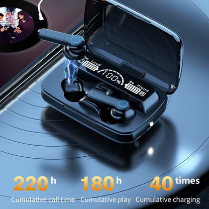 M19 Bluetooth Wireless Headset 5.3 Bluetooth Earphones IPX5 Waterproof Headsets with Mic Hifi Stereo Music Earbuds for All Phone