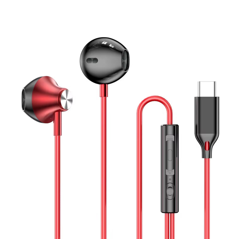 For Samsung Headphones Hifi Surround Sound In-Ear USB Type C 3.5Mm with Wire Control Wired Earplugs for Galaxy S24 S23 S22 Ultra