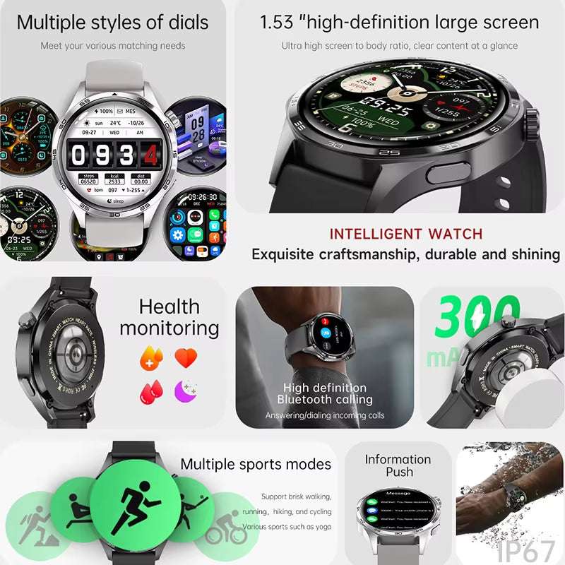 Watch 5 PRO Smart Watch Men Watch 5 AMOLED HD Screen Bluetooth Call GPS Trajectory NFC Heart Rate Compass Smartwatches 2024 New