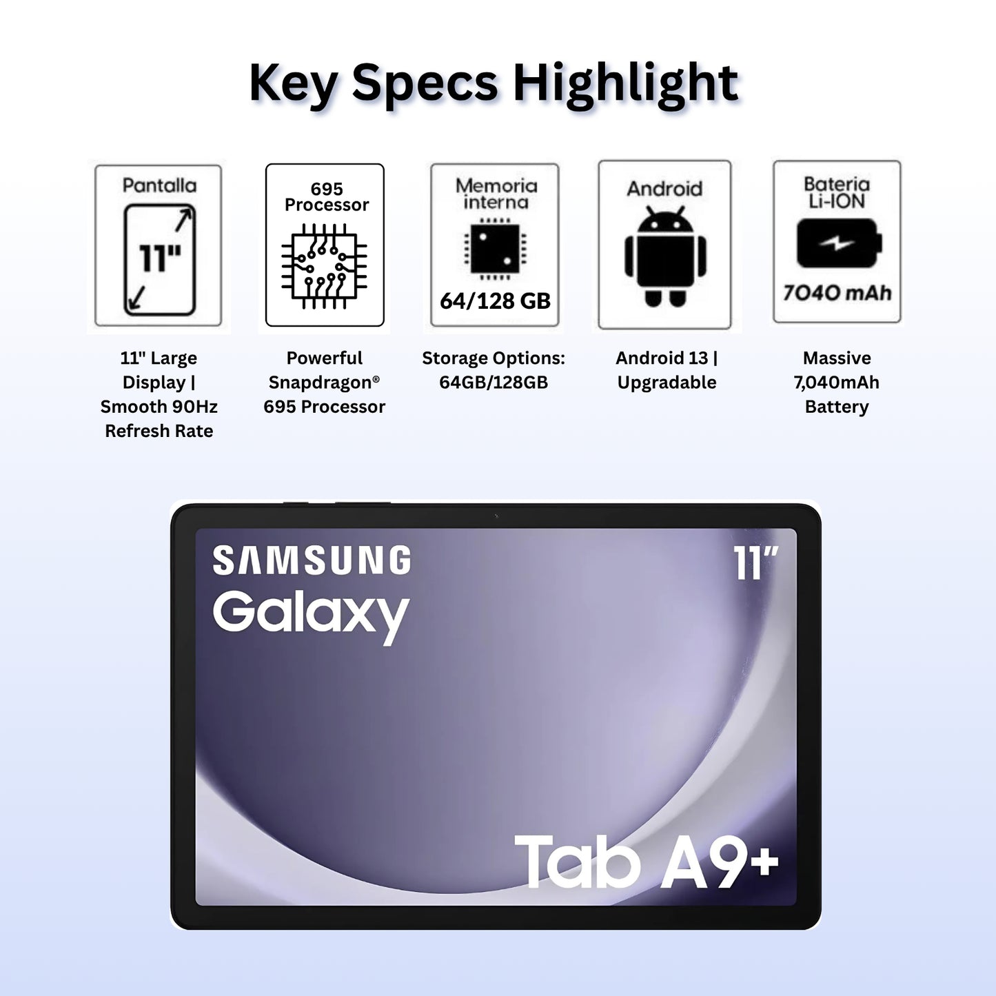 Samsung Galaxy Tab A9+ plus 11"Inch Wifi 64GB/128GB Brand New Sealed - All Color