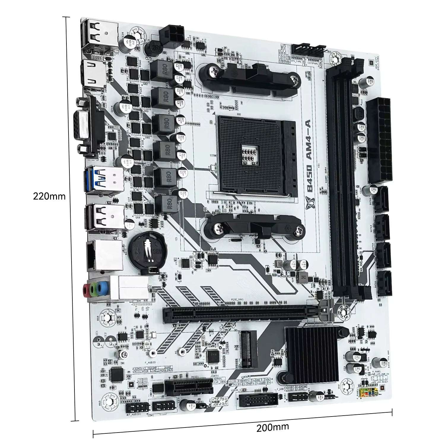 B450 Motherboard AMD Processor Dual-Channel DDR4 Memory AM4 Mainboard M.2 NVME (Supports Ryzen 5500 5600 5600G CPU)