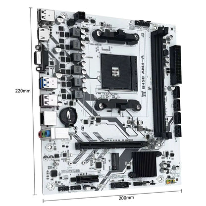 B450 Motherboard AMD Processor Dual-Channel DDR4 Memory AM4 Mainboard M.2 NVME (Supports Ryzen 5500 5600 5600G CPU)