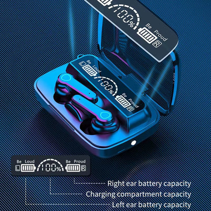 M19 Bluetooth Wireless Headset 5.3 Bluetooth Earphones IPX5 Waterproof Headsets with Mic Hifi Stereo Music Earbuds for All Phone