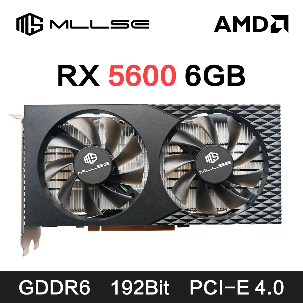 New Radeon RX5600 Graphic Card GDDR6 6GB Gaming Computer GPU AMD RX5600 6GB Game Desktop Computer Graphics Card