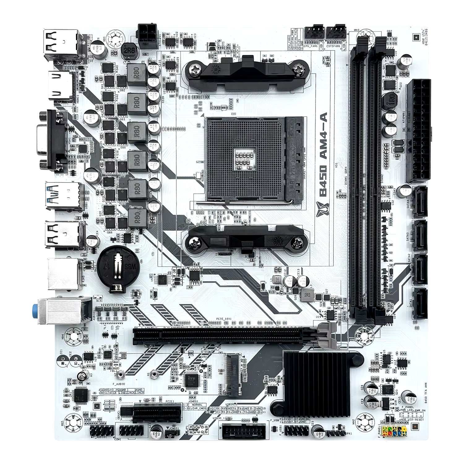 B450 Motherboard AMD Processor Dual-Channel DDR4 Memory AM4 Mainboard M.2 NVME (Supports Ryzen 5500 5600 5600G CPU)