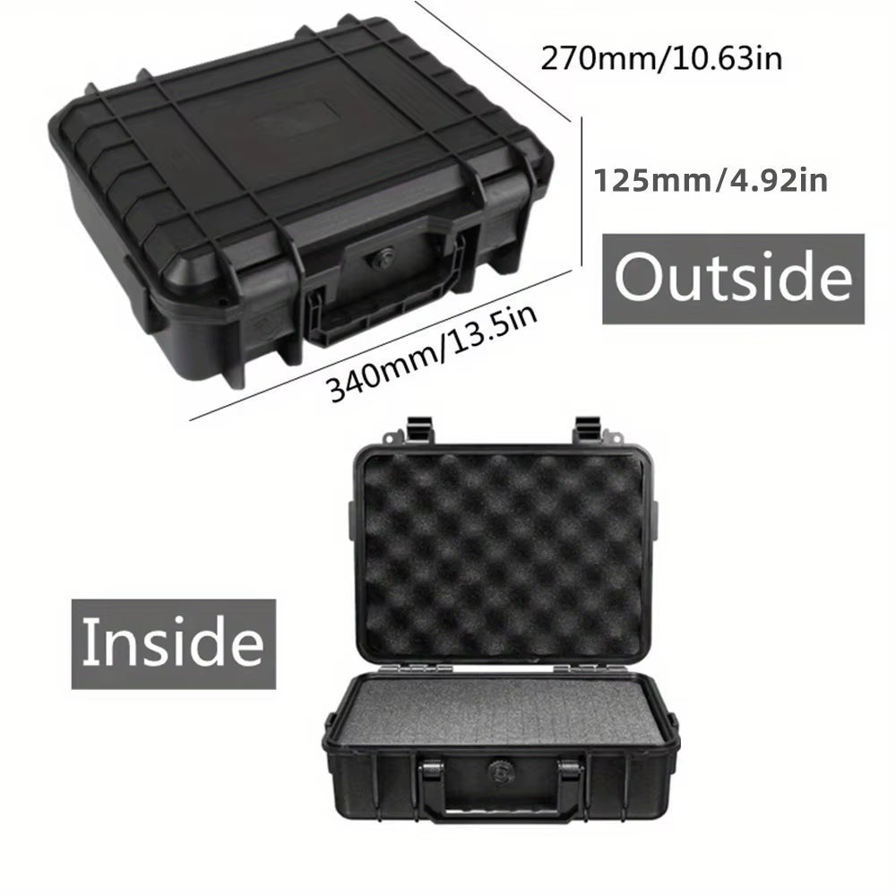 1Pc Waterproof Hard Carry Case Bag Tool Case with Pre-Cut Sponge Storage Box Safety Protector Organizer Hardware Toolbox