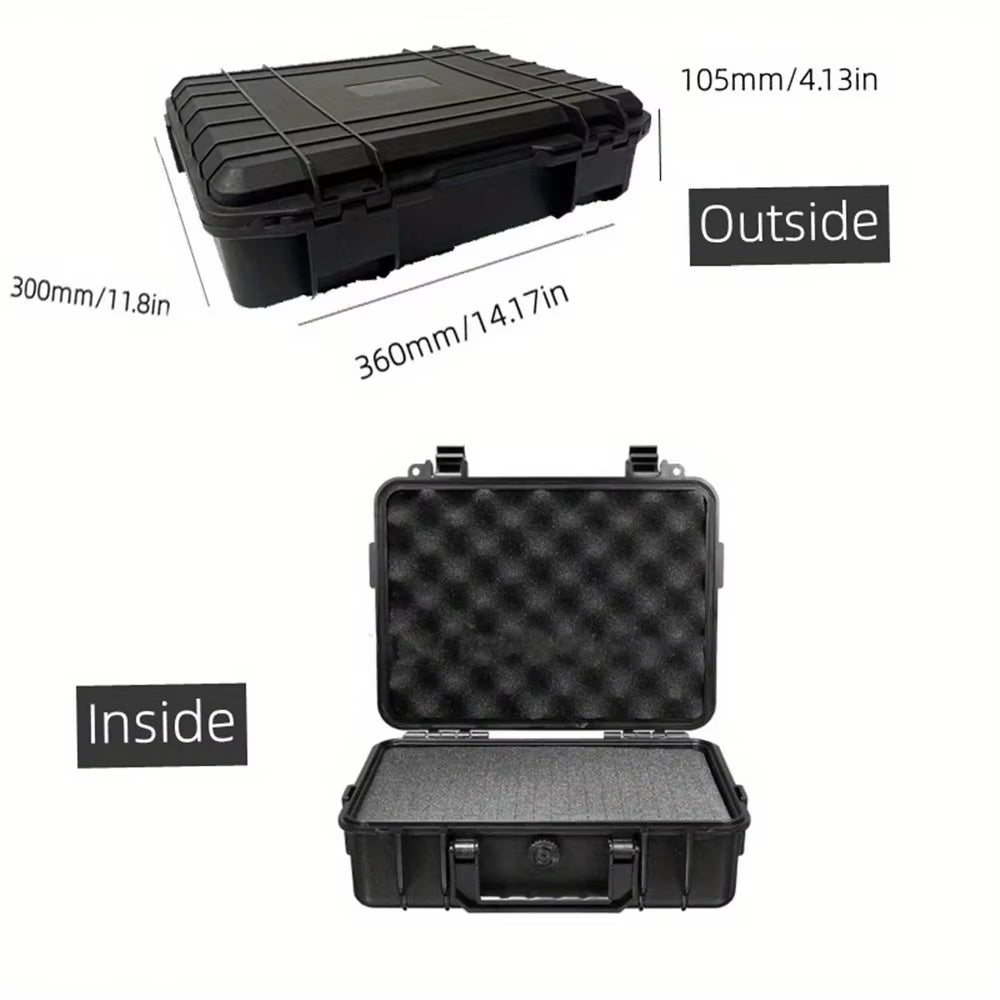 1Pc Waterproof Hard Carry Case Bag Tool Case with Pre-Cut Sponge Storage Box Safety Protector Organizer Hardware Toolbox