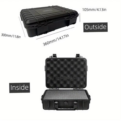 1Pc Waterproof Hard Carry Case Bag Tool Case with Pre-Cut Sponge Storage Box Safety Protector Organizer Hardware Toolbox